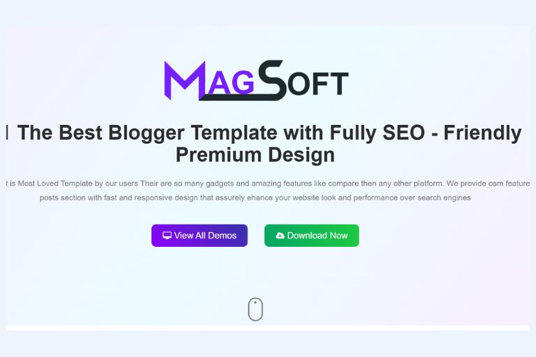 Magsoft magazine simple blogger template download 2026