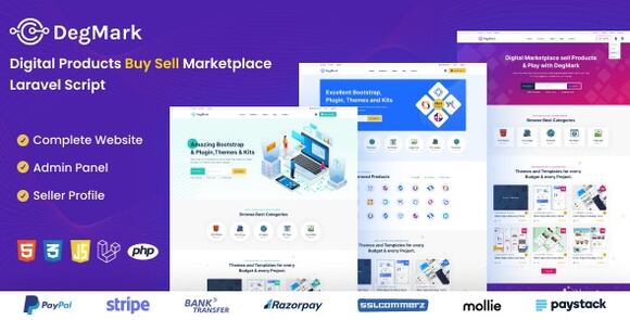 DegMark - Laravel Digital Product Selling Website PHP Script