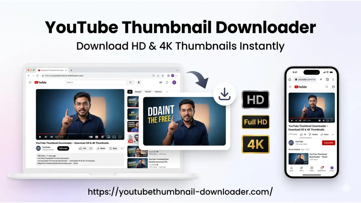 YouTube Thumbnail Downloader – Download HD 4K Thumbnails